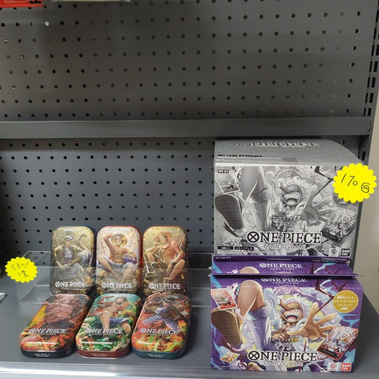 🔥現貨🔥🌟One Piece OP鐵盒 迷你鐵盒咭盒咭套亞洲地區限定產品套裝 OP09🌟極限卡組EX ST21 5檔路飛主題 海賊王 OPTCG🌟